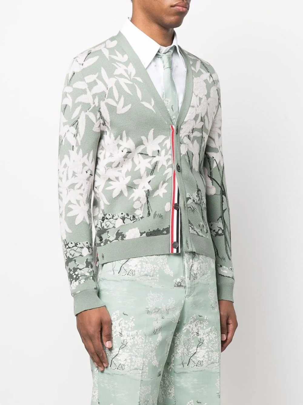 Seasonal Toile Jacquard Cardigan