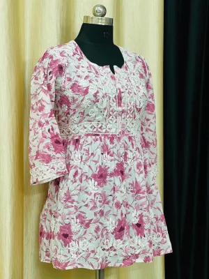 Short Chikankari Gowns