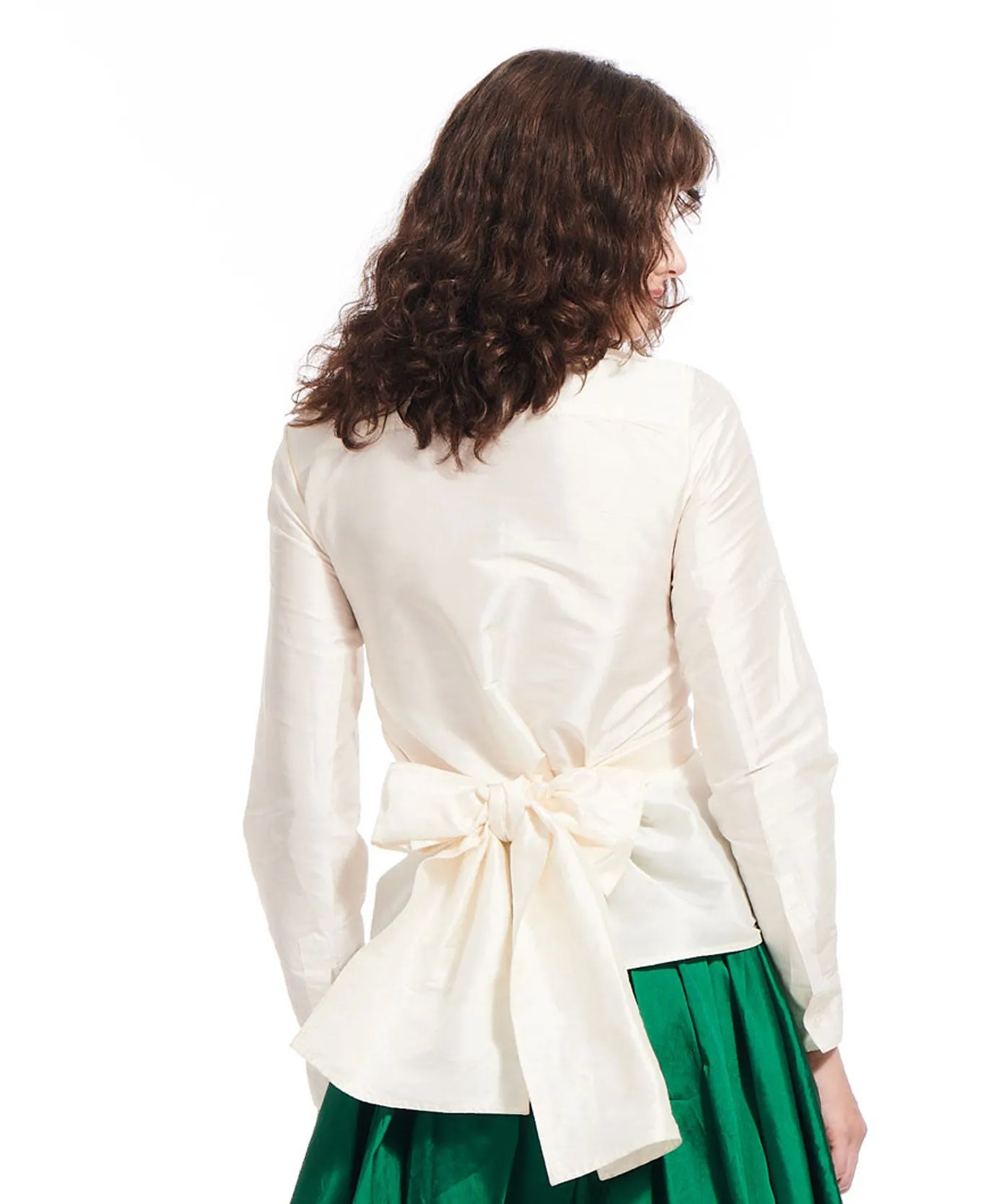 Taffeta Double Wrap Shirt