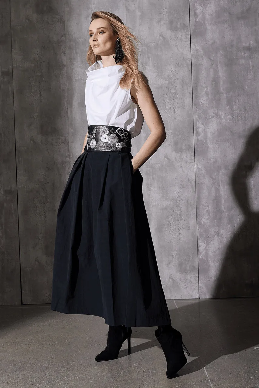 Taffeta Maxi Skirt