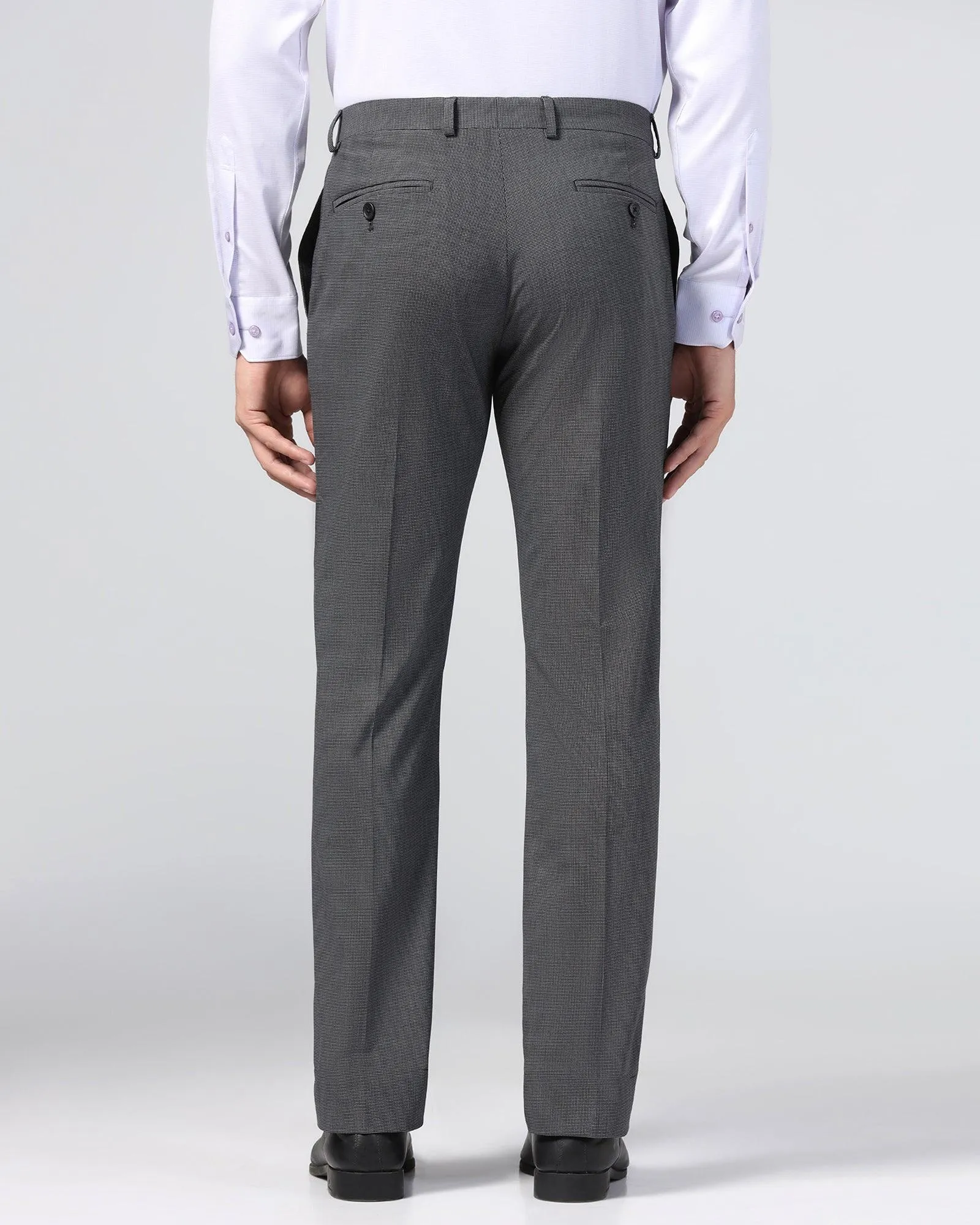 Temp Tech Slim Comfort B-95 Formal Charcoal Textured Trouser - Duke