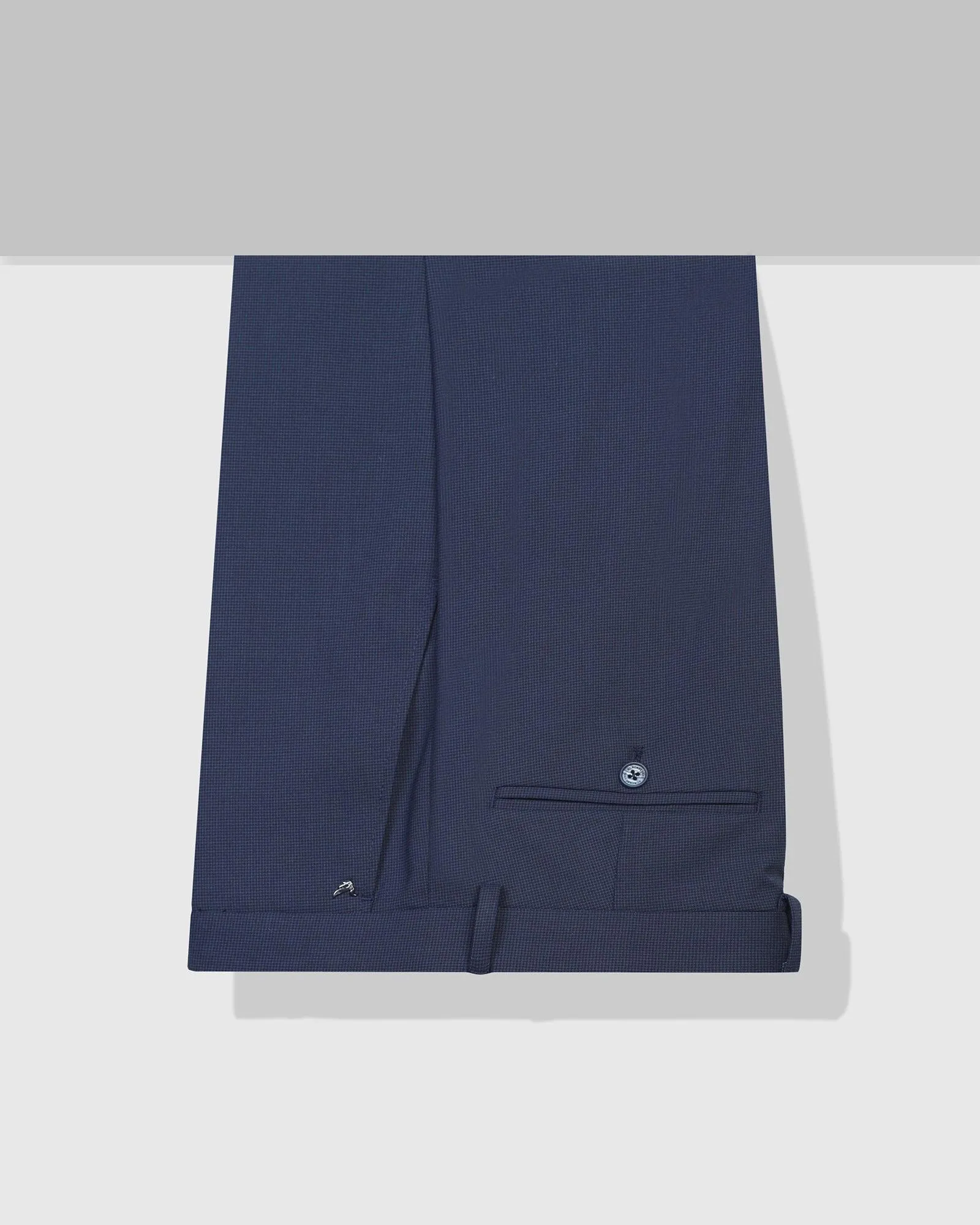 Temp Tech Slim Comfort B-95 Formal Navy Textured Trouser - Duke