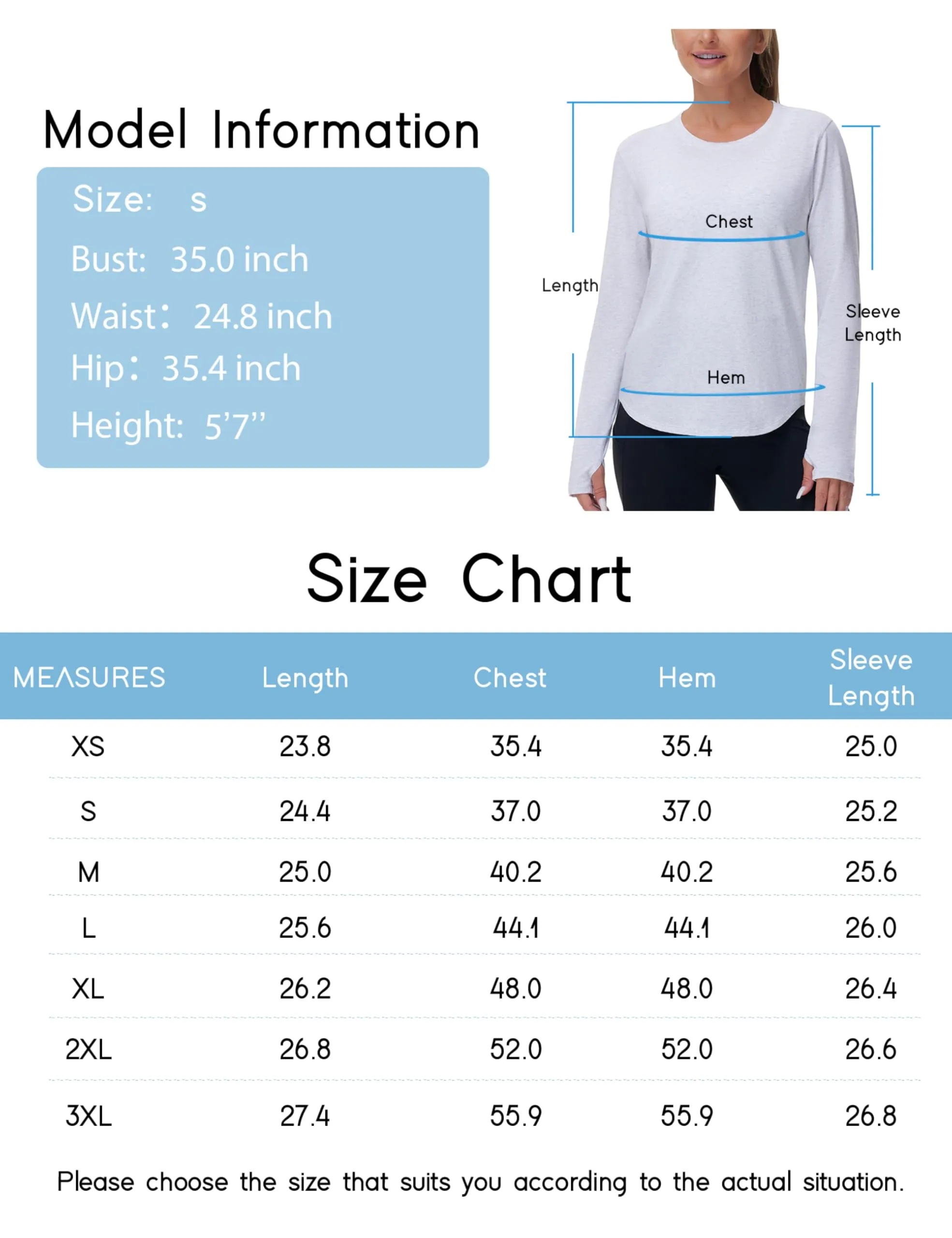 THE GYM PEOPLE Women's Long Sleeve Workout Shirts Athletic Crewneck Hiking Tops with Thumb Hole Heather White