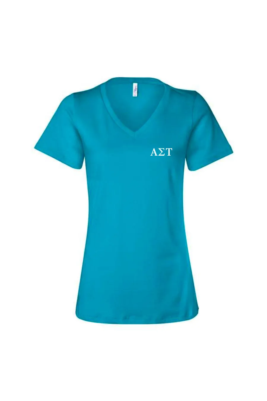 Turquoise Ladies V-neck